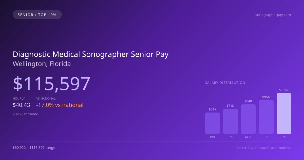 Diagnostic Medical Sonographer Senior Salary in Wellington, FL — 2026 est., based on 2025 BLS